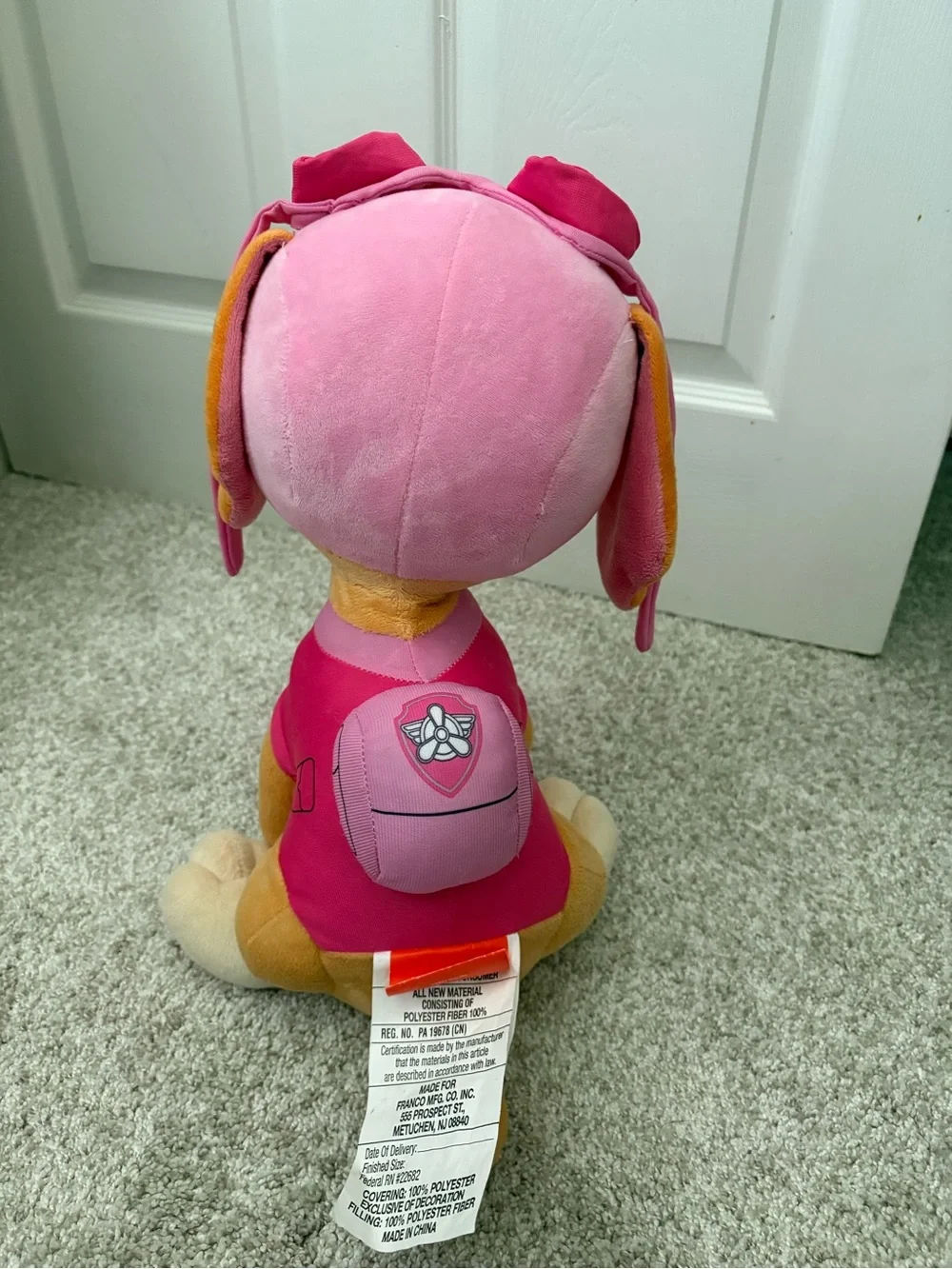Nickelodeon Paw Patrol Skye Sitting Plush Girl Puppy Dog 15” stuffed toy
